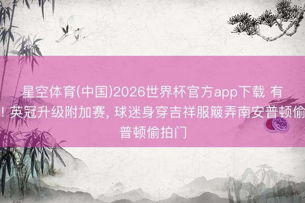 星空体育(中国)2026世界杯官方app下载 有创意! 英冠升级附加赛， 球迷身穿吉祥服簸弄南安普顿偷拍门