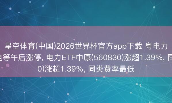 星空体育(中国)2026世界杯官方app下载 粤电力A、华能蒙电等午后涨停， 电力ETF中原(560830)涨超1.39%， 同类费率最低