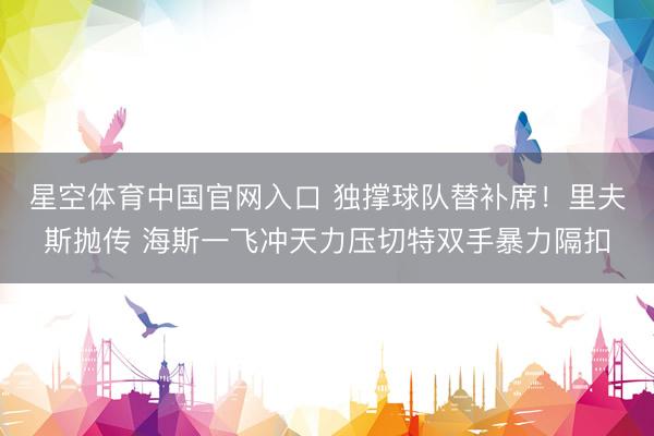 星空体育中国官网入口 独撑球队替补席！里夫斯抛传 海斯一飞冲天力压切特双手暴力隔扣