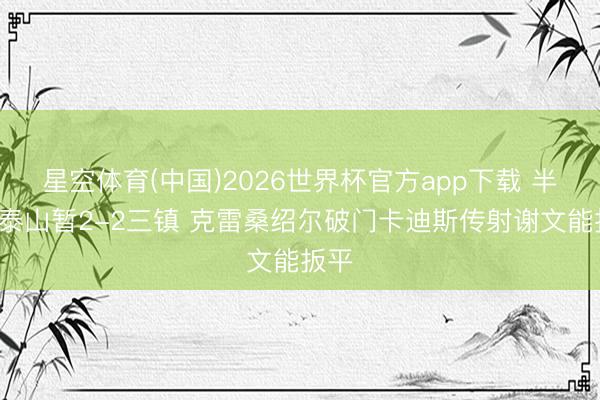 星空体育(中国)2026世界杯官方app下载 半