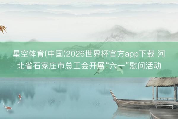 星空体育(中国)2026世界杯官方app下载 河北省石家庄市总工会开展“六一”慰问活动