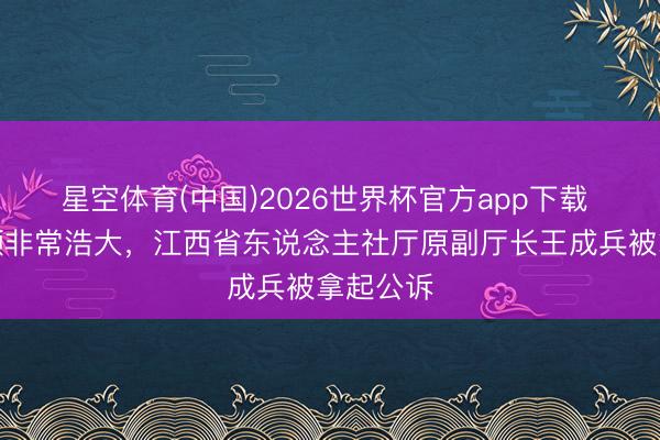 星空体育(中国)2026世界杯官方app下载 纳贿数额非常浩大，江西省东说念主社厅原副厅长王成兵被拿起公诉